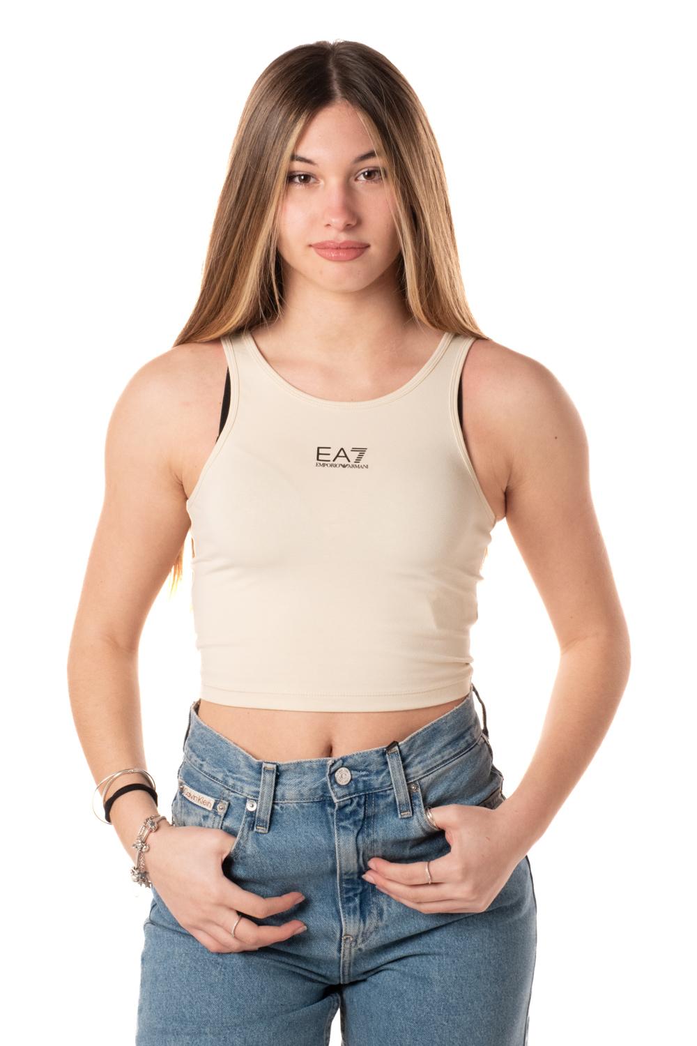 Canotta Logo Donna W000504BEIGE EA7