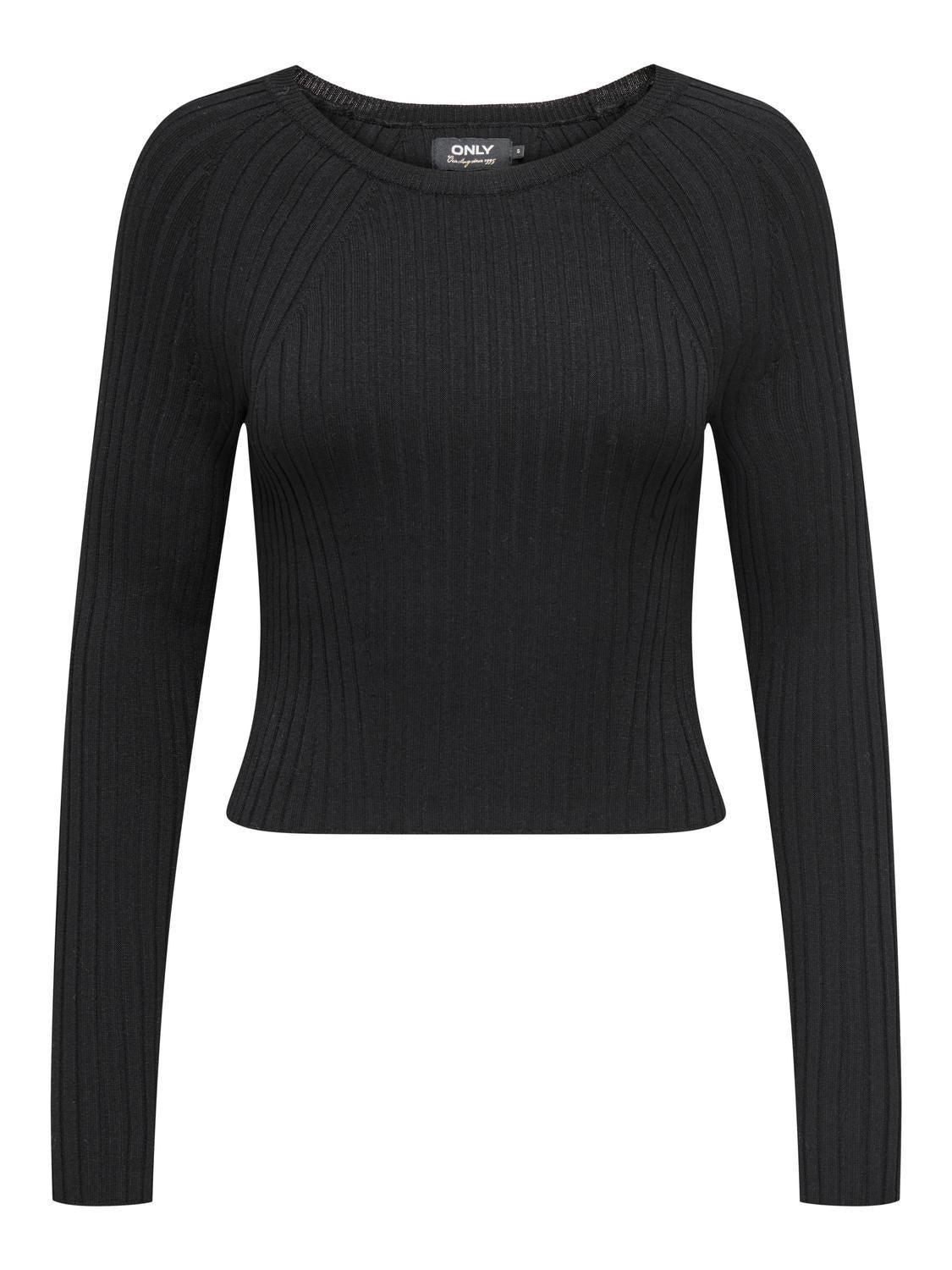 Pullover Rib Crop Donna 15280060NERO ONLY