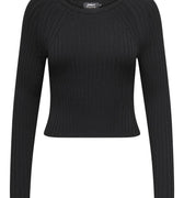 Pullover Rib Crop Donna 15280060NERO ONLY