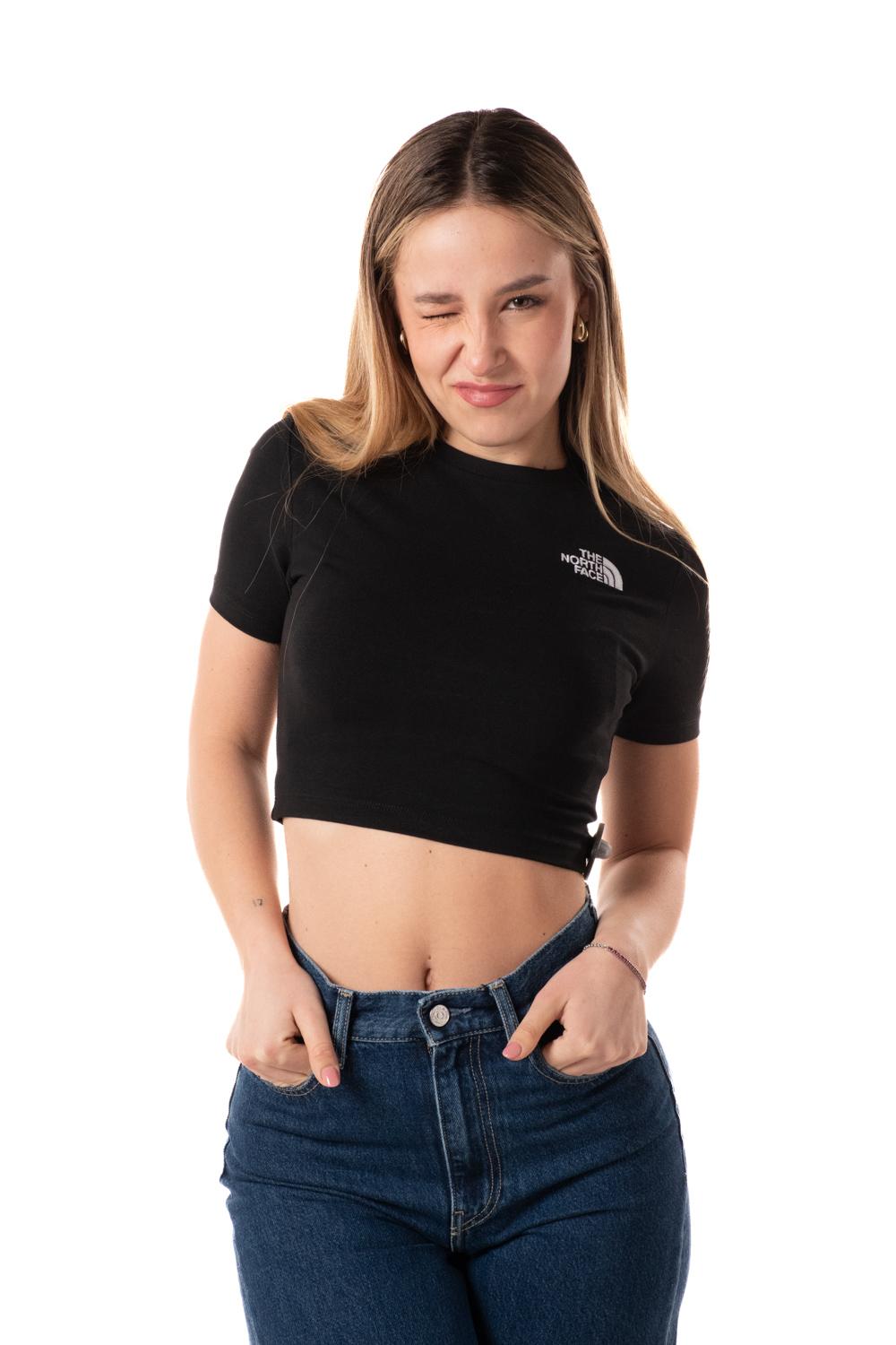 Tshirt Ess Crop Donna NF0A55A0NERO THE NORTH FACE