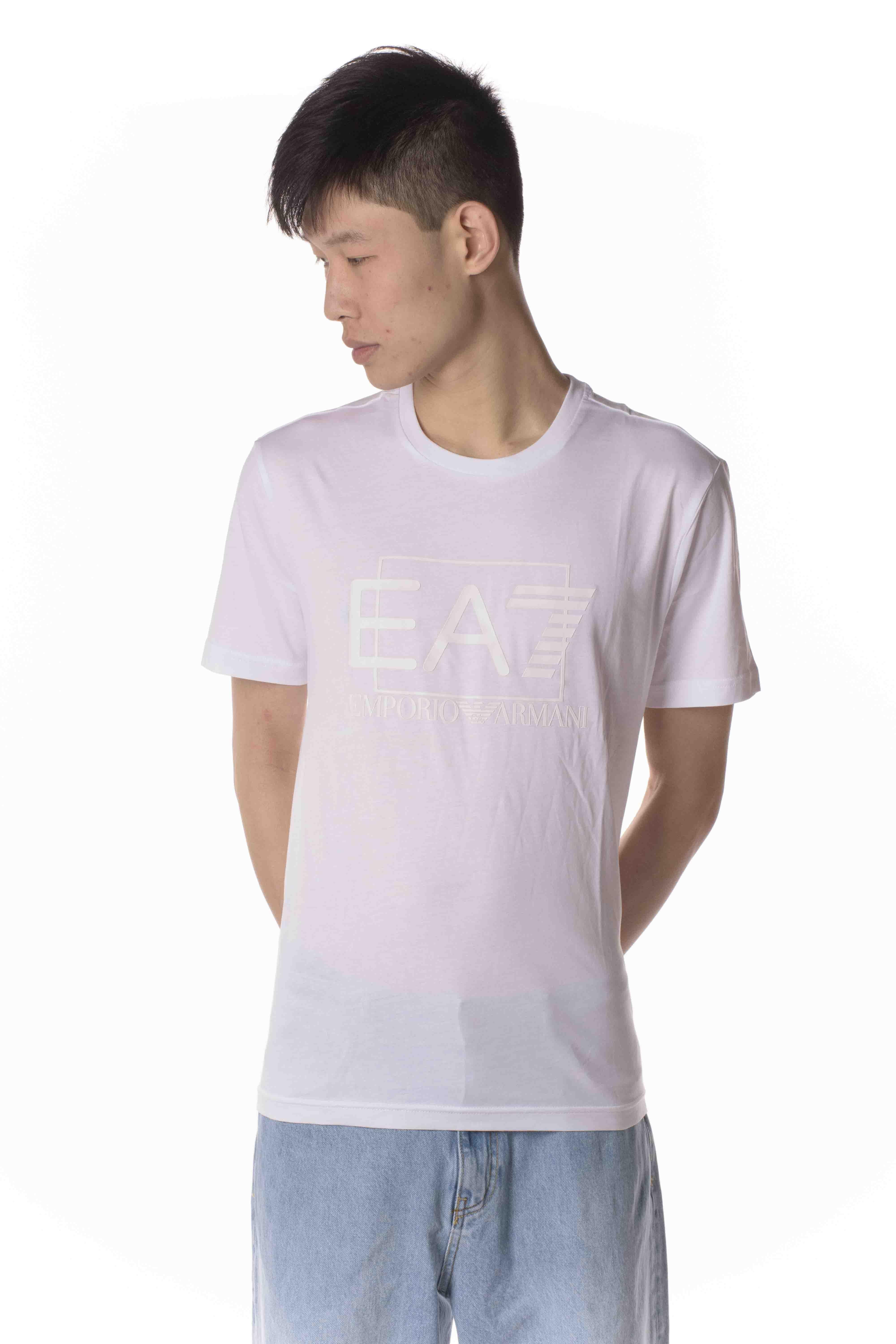 EA7 T-Shirt Maxi Logo Uomo 3RPT81BIANCO EA7