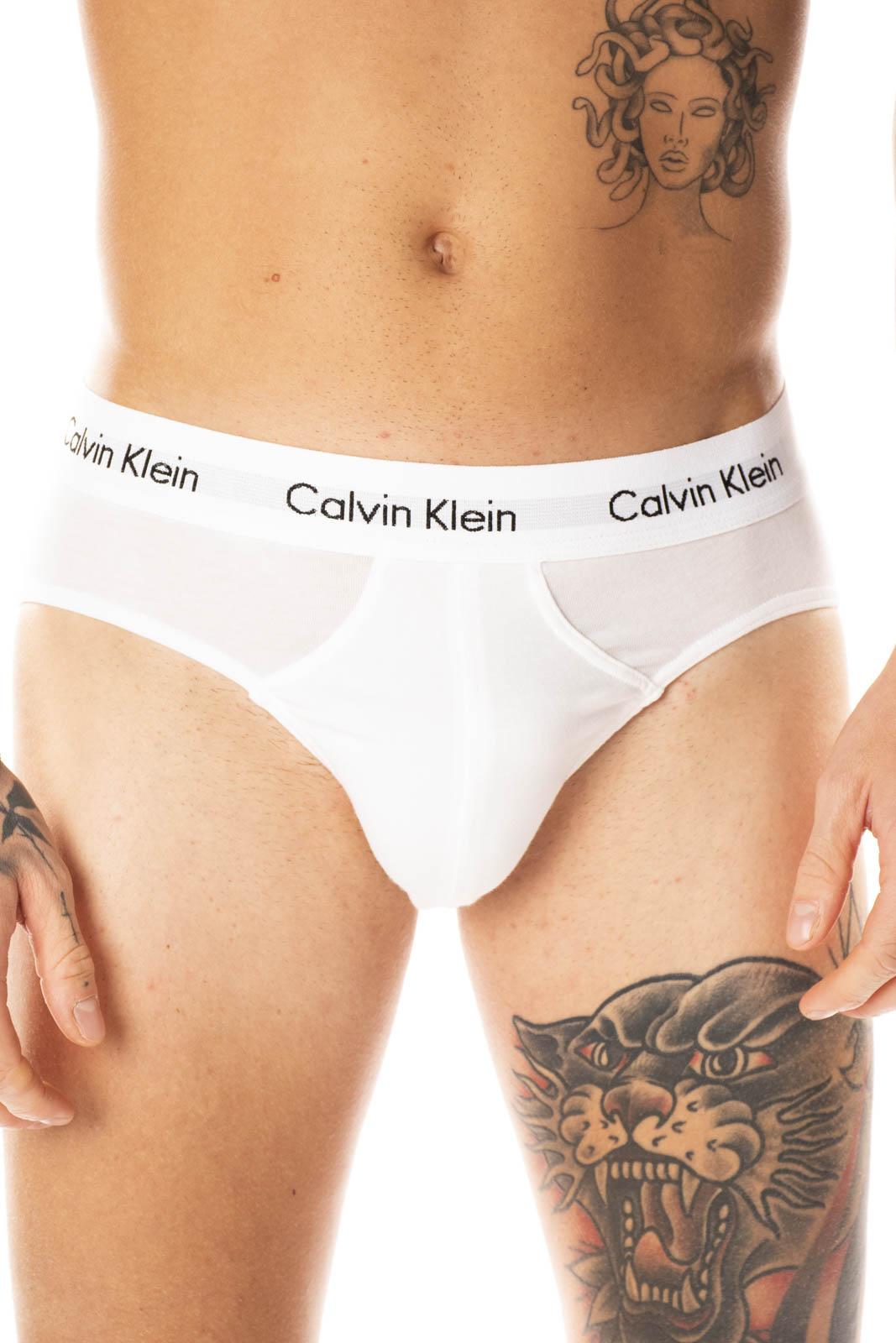 Calvin Klein Slip Cotton Stretch 3-Pack Uomo U2661G-100BIANCO CALVIN KLEIN