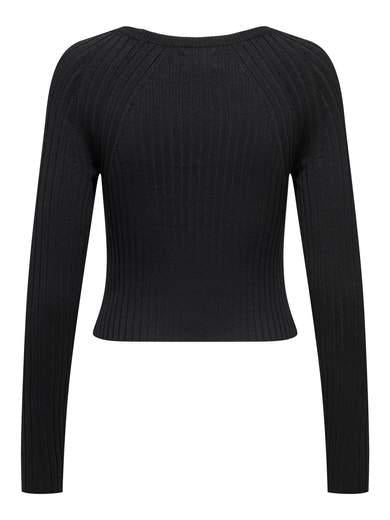 Pullover Rib Crop Donna 15280060NERO ONLY