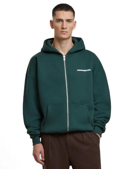 Felpa Zip Logo Uomo 10119ZIPHOODIEVERDE PROHIBITED