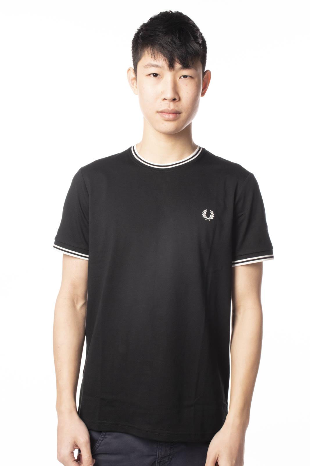 T-shirt Girocollo Uomo Nera 