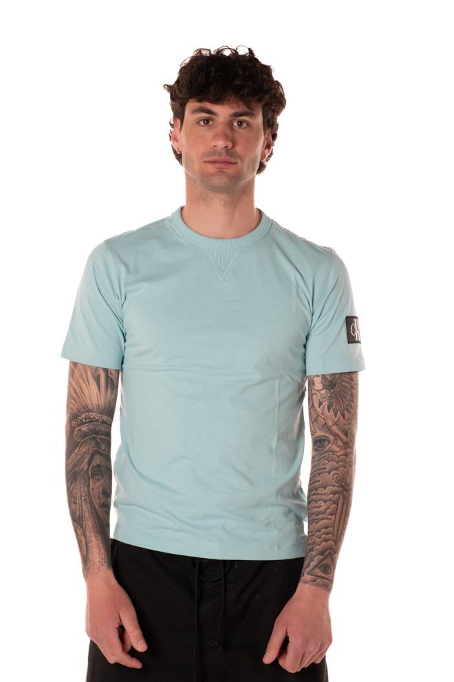 Tshirt Badge Uomo J302348CELESTE CALVIN KLEIN