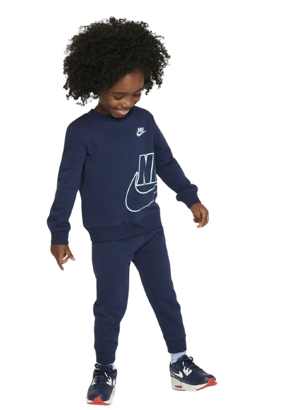 coordinato icon crew bambino blu 86L734-U90BLU NIKE