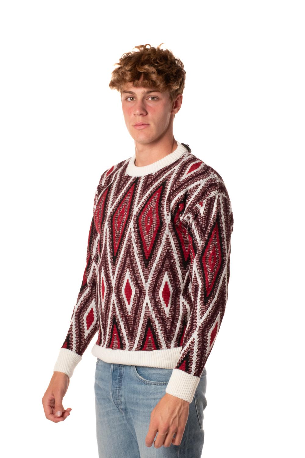 Maglione Fantasia Uomo M2460466ROSSO BERNA