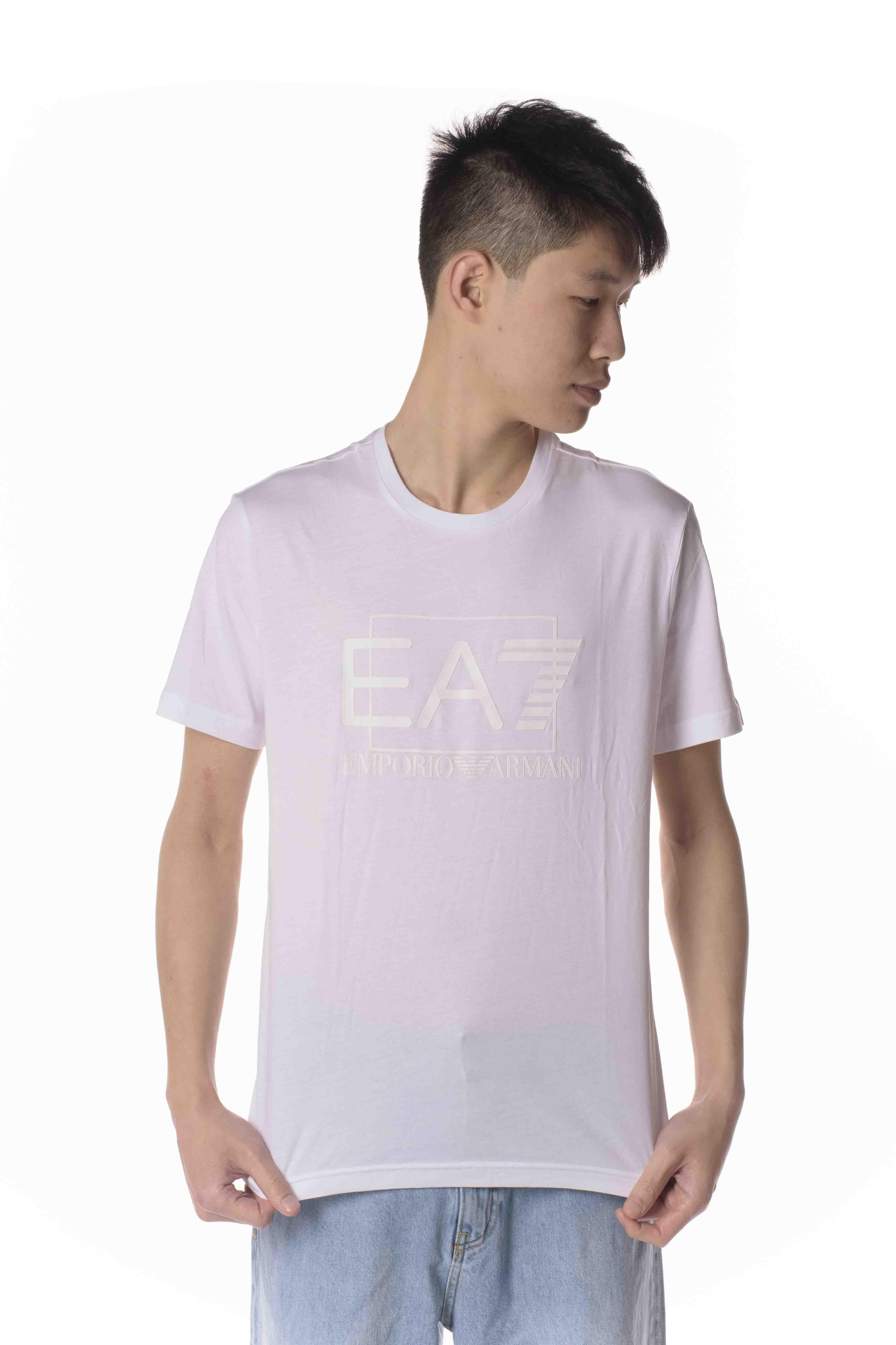 EA7 T-Shirt Maxi Logo Uomo 3RPT81BIANCO EA7