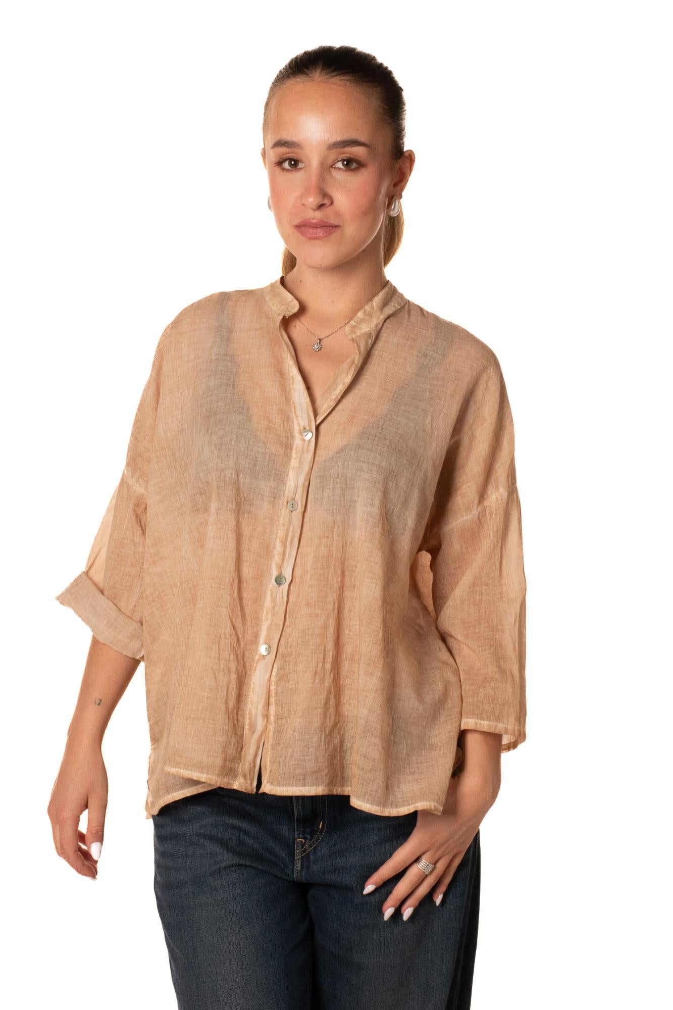 Camicia Washed Coreana Donna 