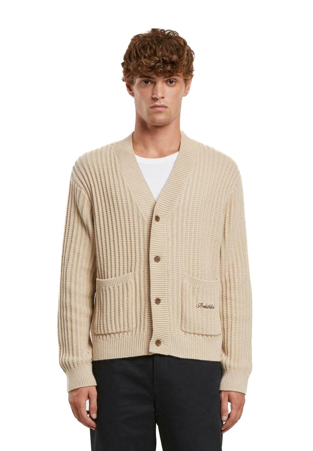 Cardigan Bromley Uomo BROMLEY KNITBEIGE PROHIBITED