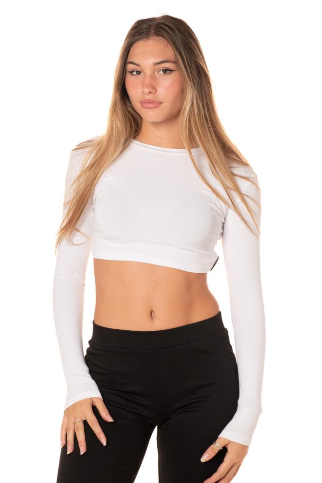 Tshirt M/L Crop Donna LC23460BIANCO LUMINA