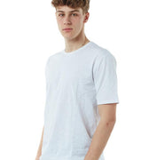T-Shirt Cotone Fiammato Uomo Bianca 