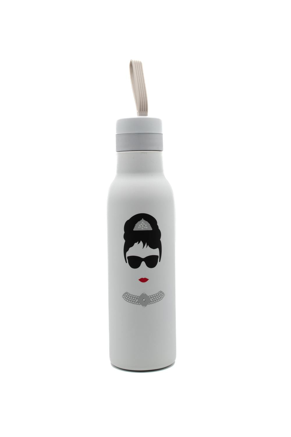 bottiglia termica diva retro' bianca 