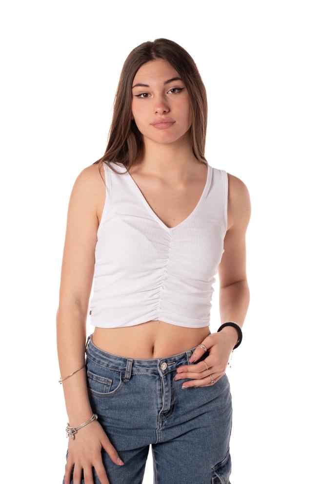 canotta nilan v- neckdonna bianca 15322089BIANCO ONLY