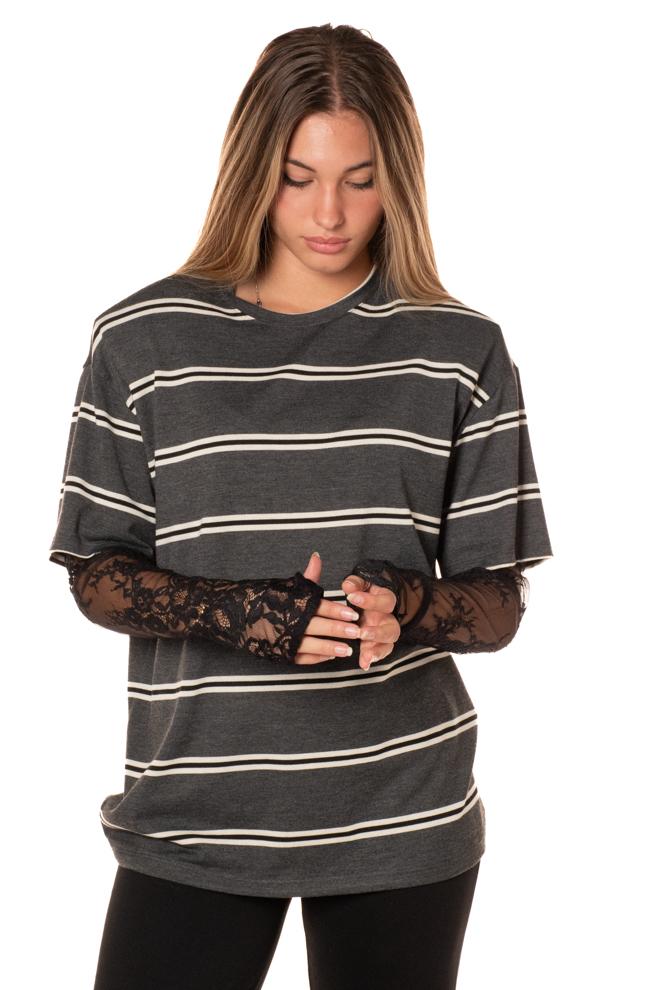 Tshirt M/L Pizzo Donna UF0070GRIGIO VICOLO