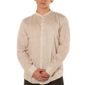 Camicia Coreana Lino Uomo 