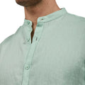 Camicia Coreana Lino Uomo 