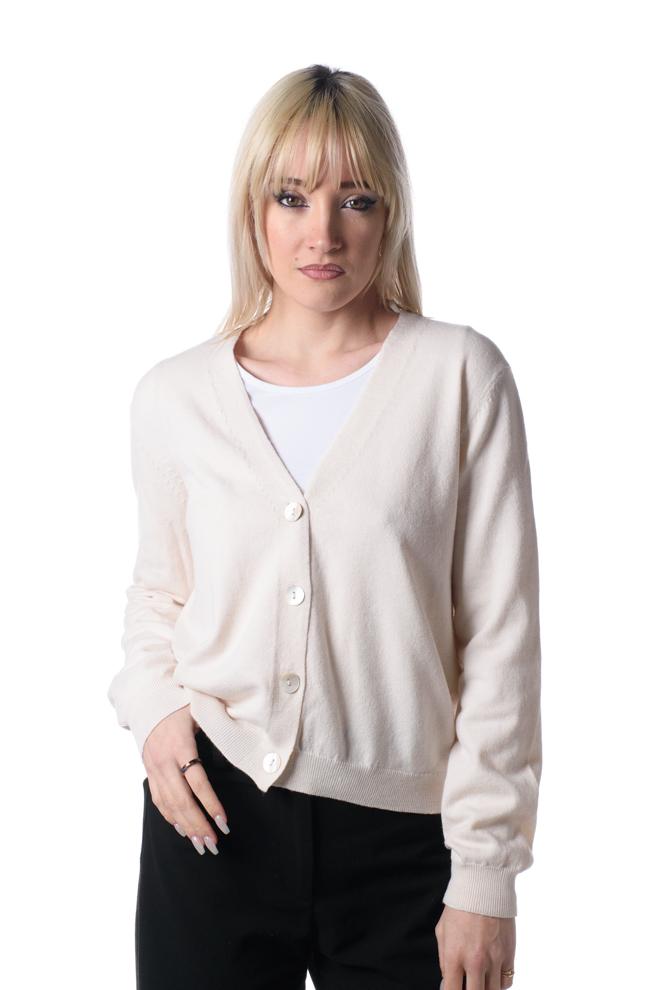 Cardigan Prime Donna Beige 15289372BIANCO JACQUELINE DE  YONG