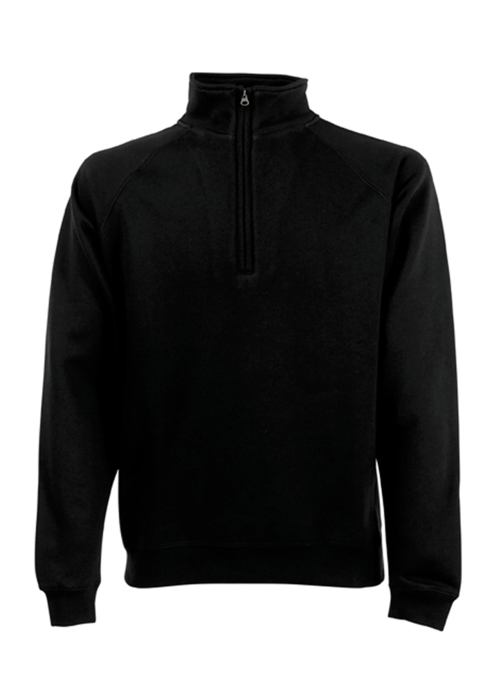 Felpa Zip 1/4 Premium Uomo Nera PREMIUM1/4ZIPNERO FRUIT OF THE LOOM