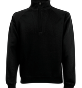 Felpa Zip 1/4 Premium Uomo Nera PREMIUM1/4ZIPNERO FRUIT OF THE LOOM