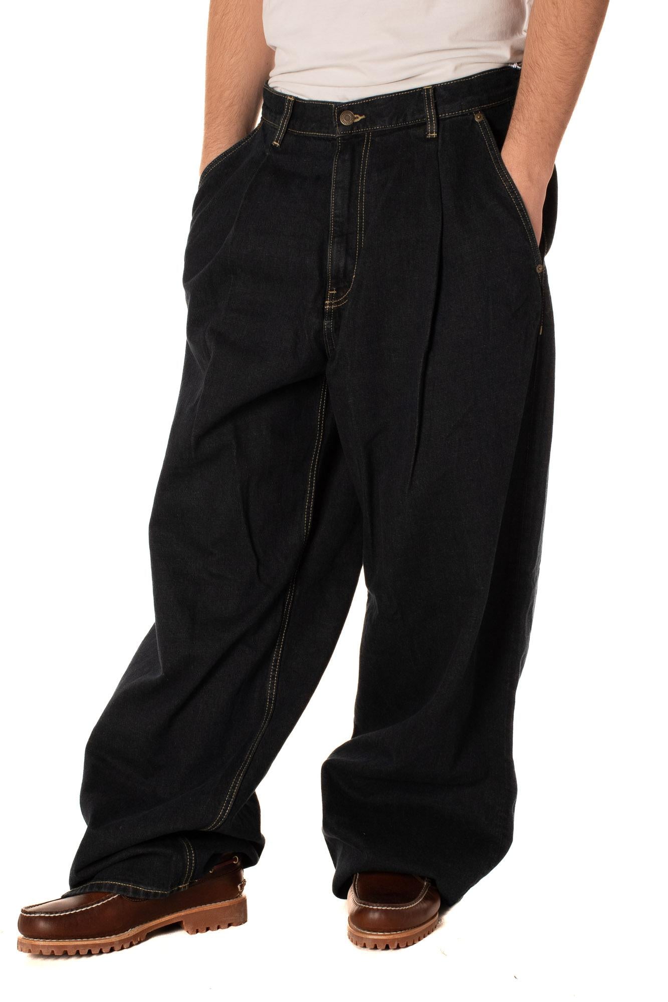 Jeans Baggy Pleated Uomo 