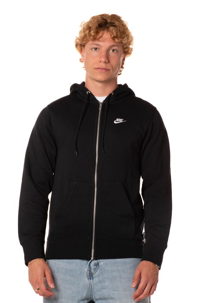 Felpa Zip Club Uomo FN3884NERO NIKE