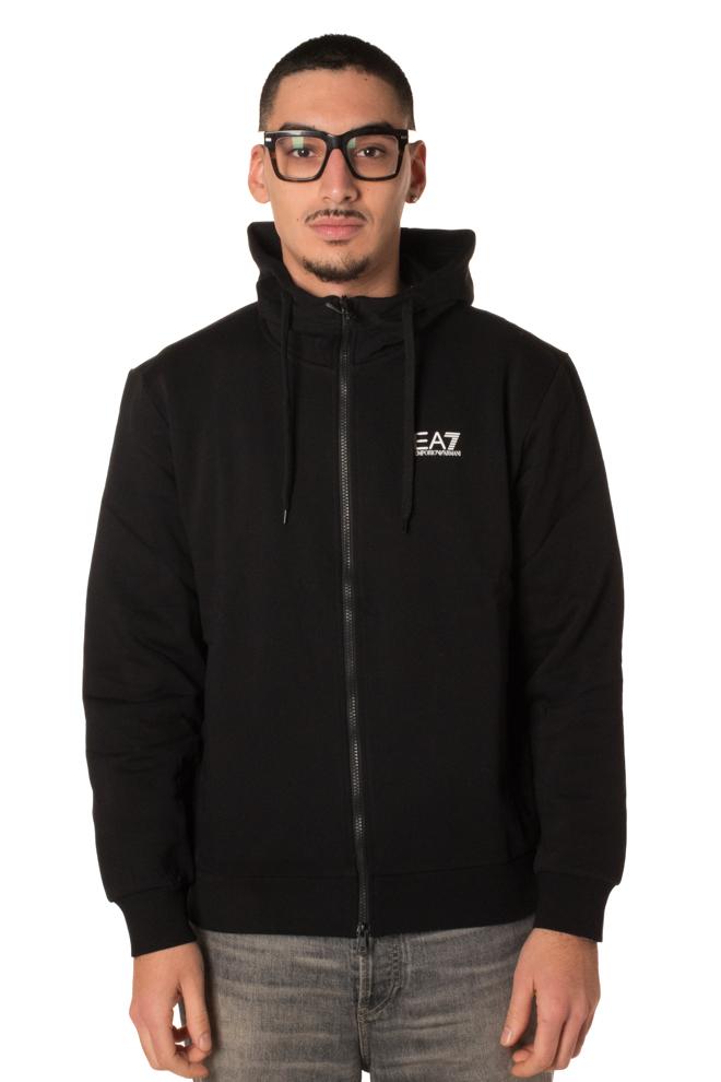 Felpa Zip Logo Uomo 8NPM38NERO EA7