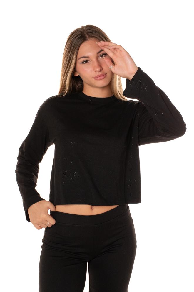 Tshirt Melle Glitter Donna 15357717NERO ONLY