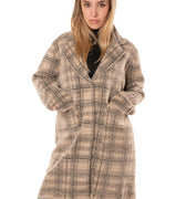 Cappotto Check Donna 