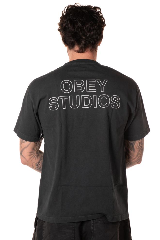 Tshirt Studios Outline 167924095NERO OBEY