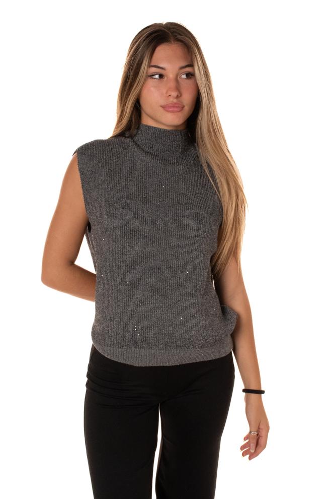 Maglione Smanicato Donna LNC-P001GRIGIO HAVEONE