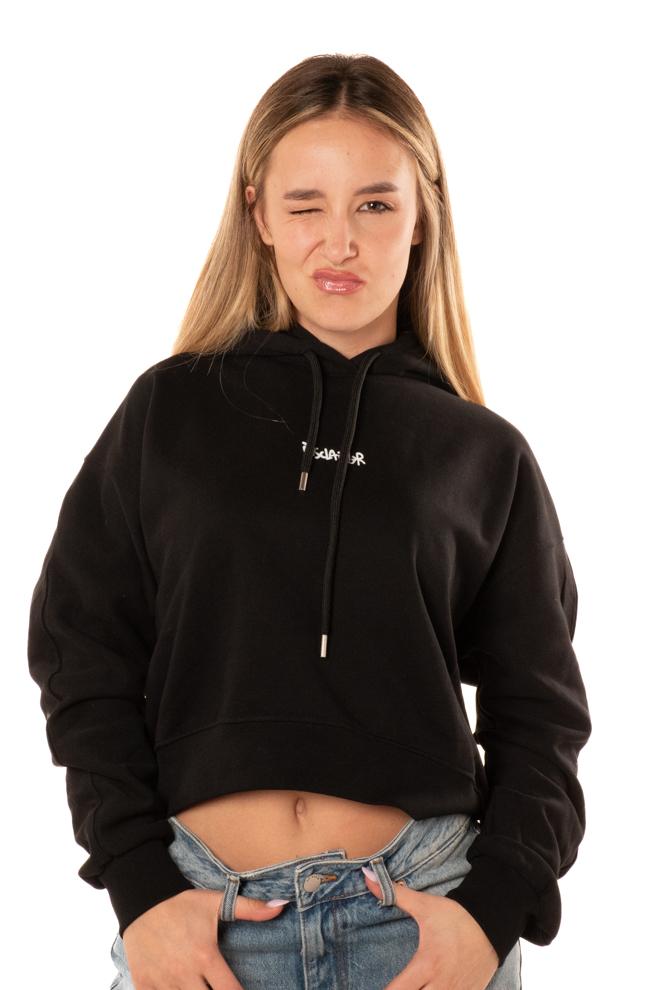 Felpa Crop Donna 55150NERO DISCLAIMER