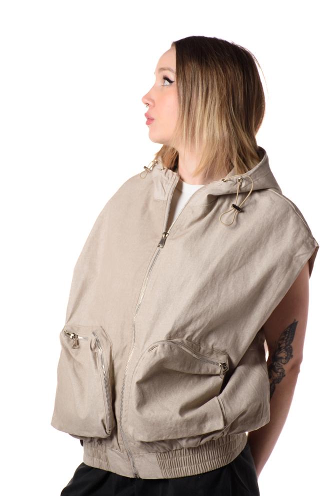 gilet multitasche donna beige L8500BEIGE LUMINA