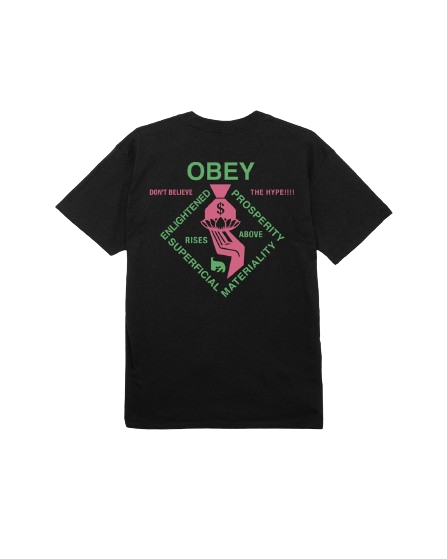 Tshirt spiritually rich uomo nero 165263774NERO OBEY