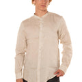 Camicia Coreana Lino Uomo 