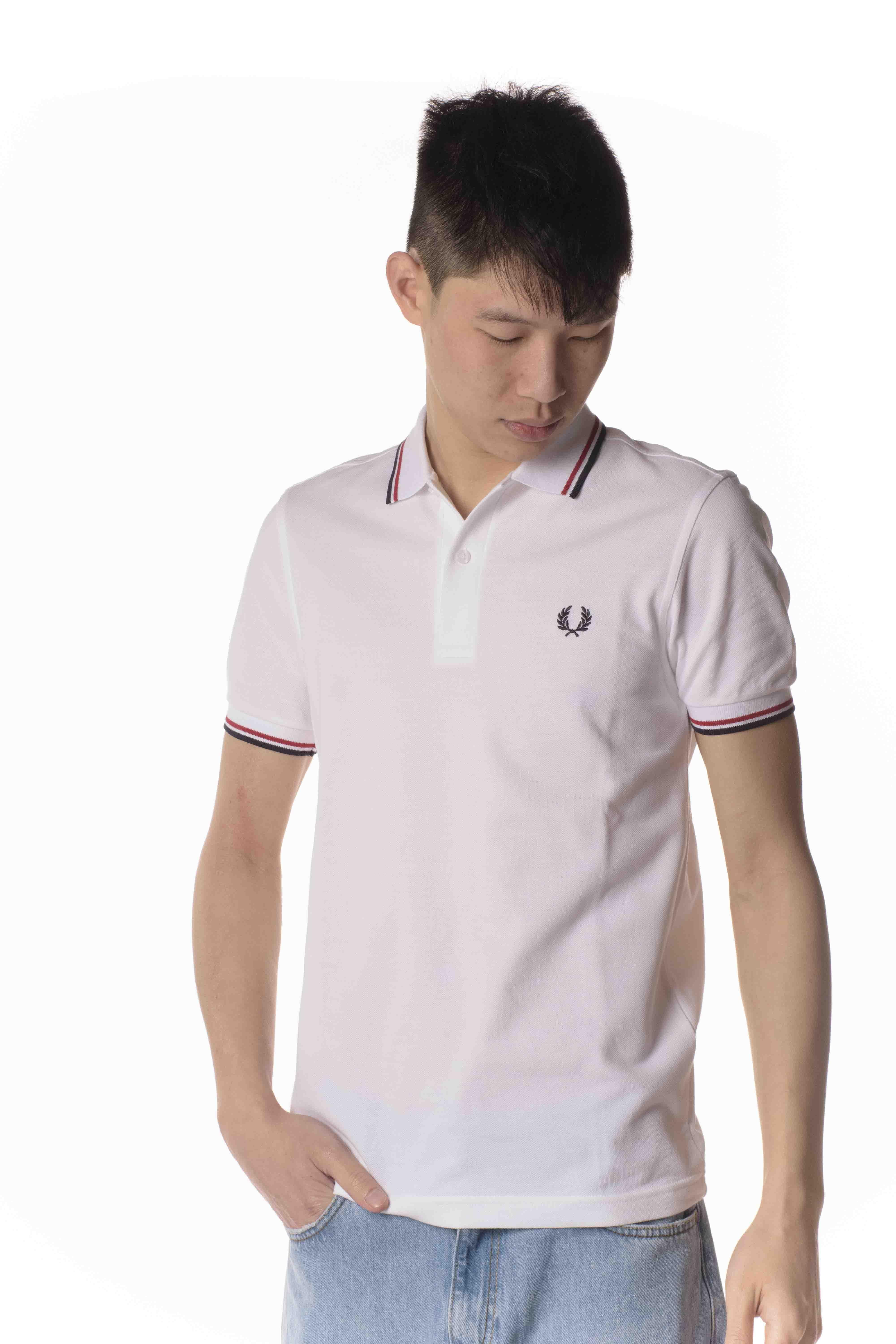 Fred Perry Polo Shirt Uomo M3600WHITE FRED PERRY