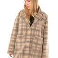 Cappotto Check Donna YI.ZAMINABEIGE NUD