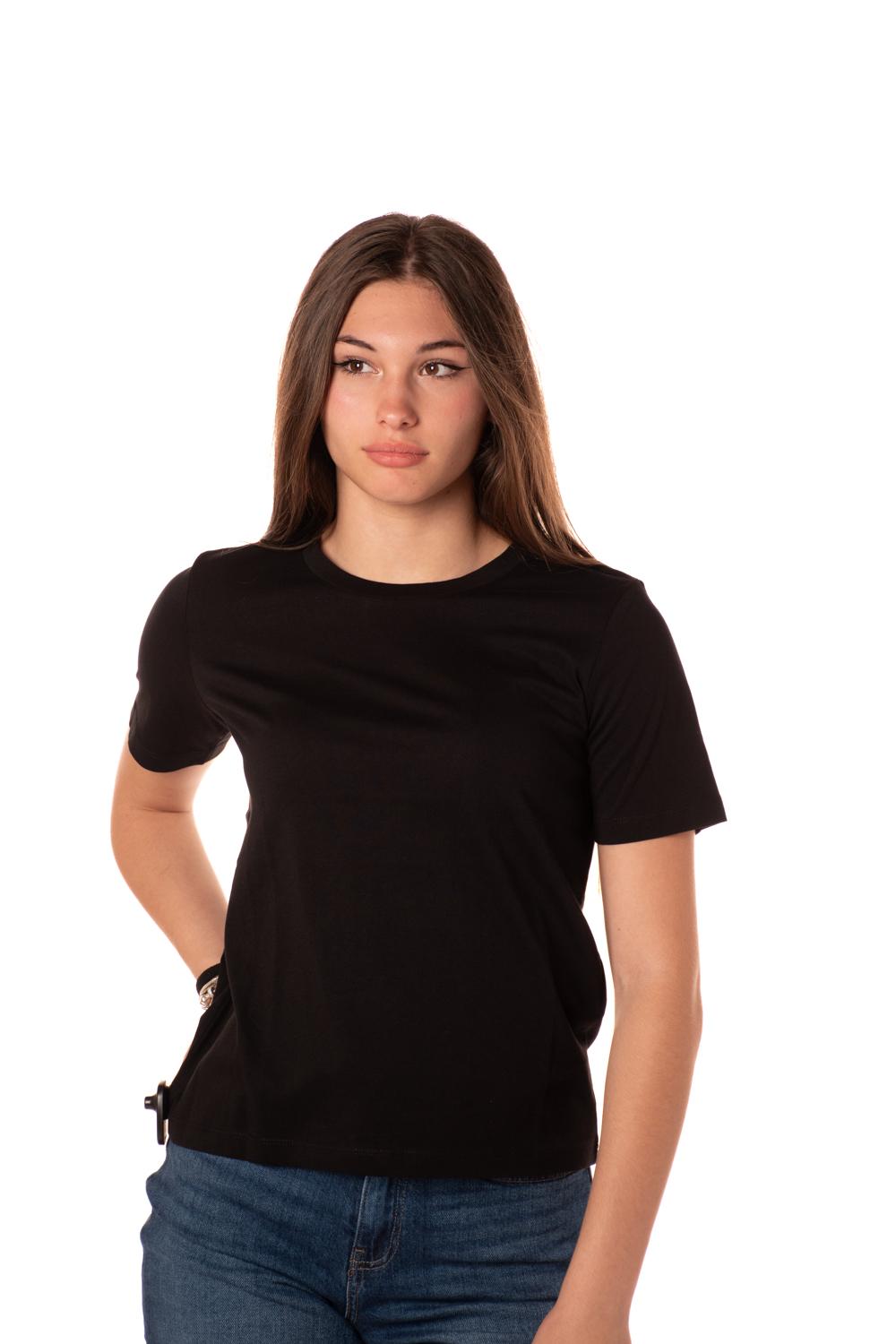 t-shirt basic donna nera 