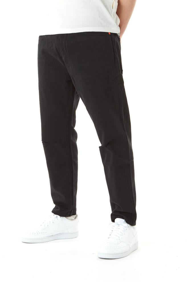 jeans carrot basic uomo nero 