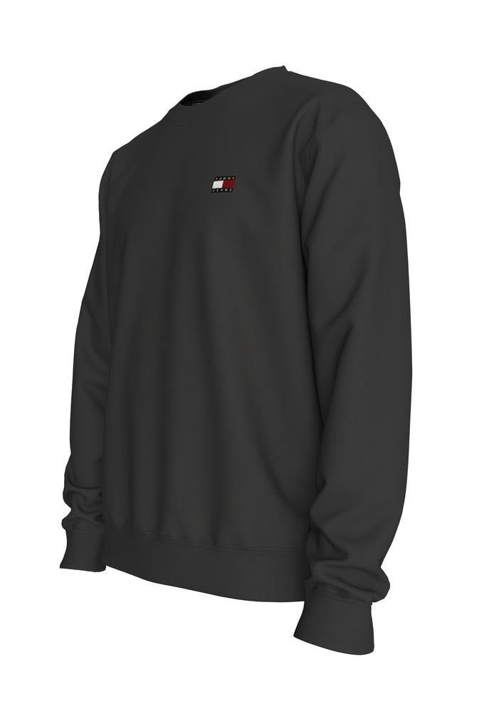 Felpa Regular Badge Uomo Nera 17988NERO TOMMY JEANS