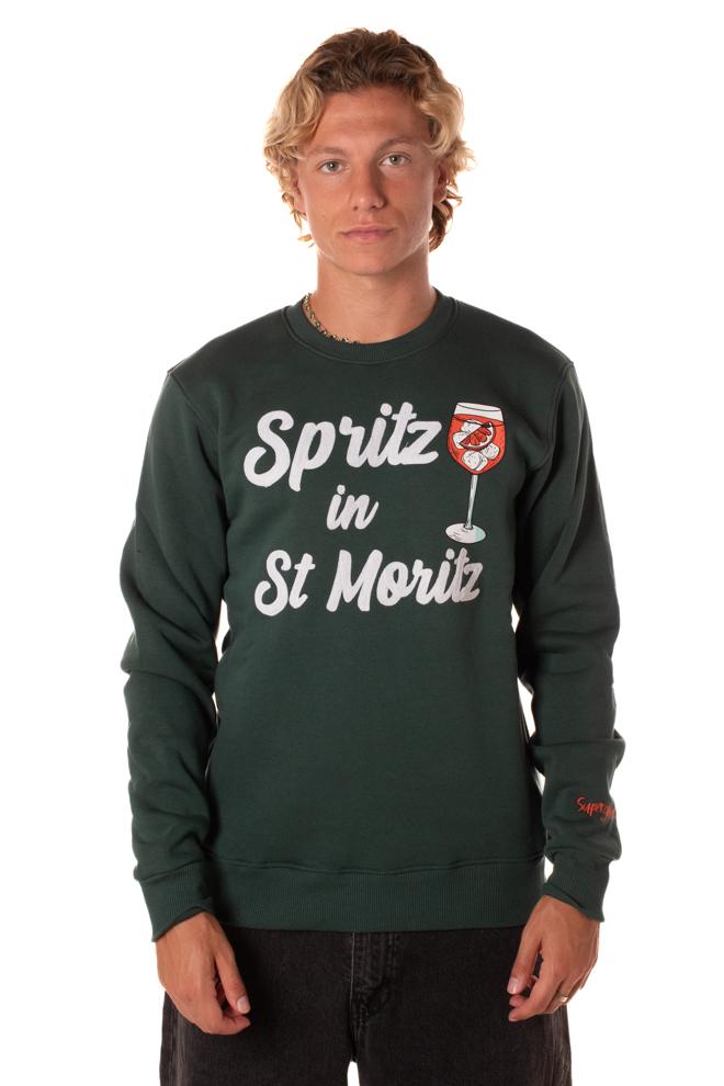 Felpa St Moritz Uomo A1369VERDE SUPERCULTURE
