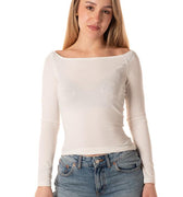 Tshirt Longsleeve Glamour Donna 15339763BIANCO ONLY