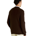 Maglione Misto Lana Uomo Marrone 