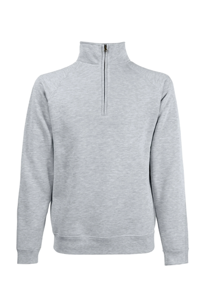 Felpa Zip 1/4 Premium Uomo Grigia PREMIUM1/4ZIPGRIGIO FRUIT OF THE LOOM