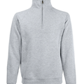 Felpa Zip 1/4 Premium Uomo Grigia PREMIUM1/4ZIPGRIGIO FRUIT OF THE LOOM