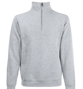 Felpa Zip 1/4 Premium Uomo Grigia PREMIUM1/4ZIPGRIGIO FRUIT OF THE LOOM