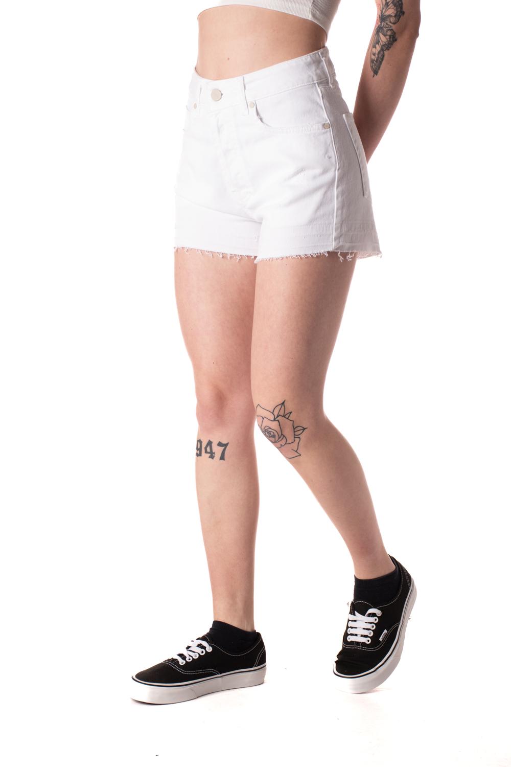 shorts in cotone donna bianco 1713/EWBIANCO KLIXS JEANS