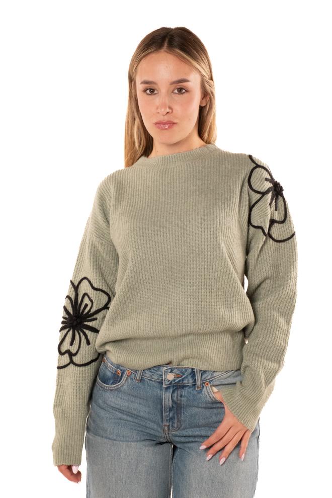 Maglione Flowers Donna RD.FLEURVERDE NUD