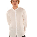Camicia Coreana Lino Uomo 